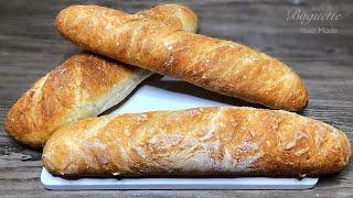 HOMEMADE BAGUETTE | No-Knead French Baguette Bread