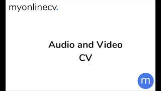 myonlinecv.io - Upload Video CV / Audio CV or record your Audio CV on myonlinecv.io