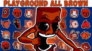 FNF Character Test | Gameplay VS My Playground | ALL Brown Test #3