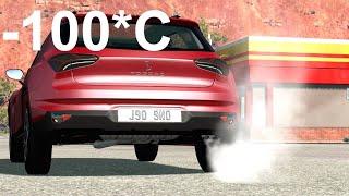 Extreme Cold Start Test - Diesel vs Gasoline! BeamNG. Drive