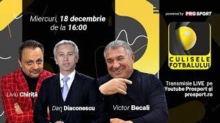 „Culisele fotbalului”  cu Victor Becali, Dan Diaconescu și Liviu Chiriță