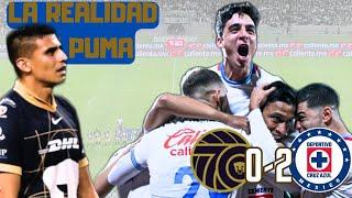 PUMAS 0-2 CRUZ AZUL | 12 MINUTOS BASTARON. RETRATADOS EN CIUDAD UNIVERSITARIA | EL COLOR