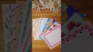 10 Easy and Cute Border Design || Border Design.. #shorts #youtubeshorts #borderdesign #diy