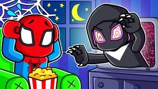 Spiderman And Gwen Have A ROBLOX MOVIE NIGHT!