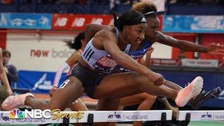 Keni Harrison, Nia Ali rivalry goes to the wire in Millrose 60m hurdles | NBC Sports