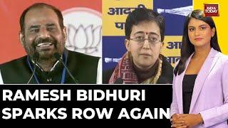 Delhi Elections 2025: BJP's Ramesh Bidhuri Under Fire For Remarks On AAP Leader And Delhi CM Atishi