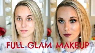 FULL GLAM Glitter Smokey Eye Makeup Tutorial 2017 | TaylorAnnn