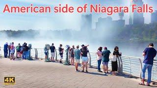 Niagara Falls American Side Tour - New York State Park Trail Walk 4K USA Travel