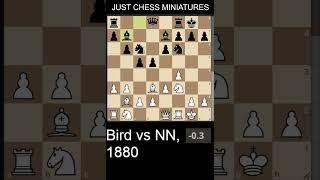 Henry Bird defeats NN with the Blackburne's checkmate #chess