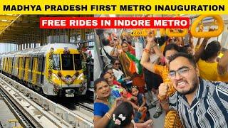 INDORE METRO First Day Inaugural Journey | इंदौर मेट्रो में फ्री में यात्रा करें एक हफ़्ते के लिये