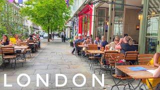 England, Central London Summer Walk | Relaxing Walking tour | Hyde Park, Belgravia, Knightsbridge 4K