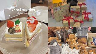 christmas in singapore  | christmas shopping, dior displays, unboxing presents, matcha desserts