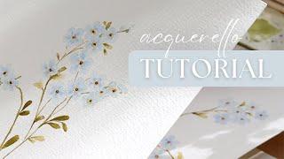 Come dipingere semplici fiori con l'acquerello | Tutorial per Principianti