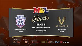 [LIVE] MBL Playoffs 2023 | Finals Game 2 | Johor Southern Tigers vs NS Matrix Deers