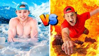 I Tried Parkour In Worlds Most Hot Vs Cold Surfaces!