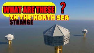 Strange Structures in the north sea, What are they ? |4K| DJI Drone footage