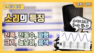 [중1 과학] 6.빛과 파동 - 소리의 특징