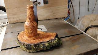 Woodturning a beer bottle, cheers!