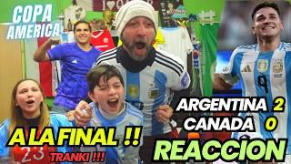 ARGENTINA 2 vs CANADA 0 - SEMIFINAL - Reacciones de Hinchas Argentinos - COPA AMERICA
