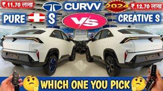 TATA CURVV PURE+ S VS CURVV CREATIVE S COMPARISON : CURVV PURE+ S VS CREATIVE S @NarrusAutovlogs