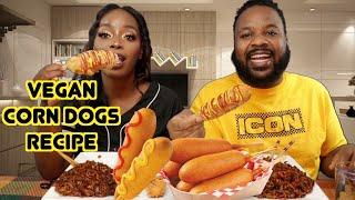 VEGAN KOREAN CORN DOGS RECIPE | MUKBANG | EATING SHOW