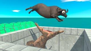 Jump Over Aquatics Monsters - Animal Revolt Battle Simulator