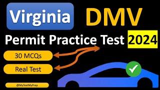 Virginia DMV Permit Practice Test 2024 - Part A - 30 Key Questions & Answers