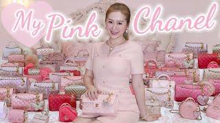 MY PINK CHANEL BAG COLLECTION  *40 CHANEL BAGS!* ALL THE PRETTIEST PINK CHANEL BAGS  LINDIESS