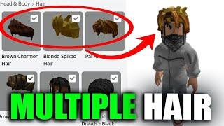 How to Wear MULTIPLE Hairs on Roblox Mobile/PC 2025