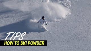 How to ski powder snow | the old style of POWDER SKIING (slow motion)