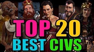 Top 20 Best Civs and Leaders in Civilization 6 [Civ 6 Strategy]
