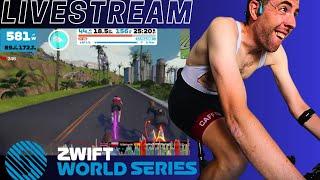   ELITE RACERS Vs Yorkshire Double Loops HILL FINISH!! - Zwift World Series // ELITE RACE