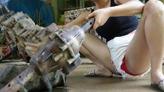 Genius Girl ; Full Restoration and Repair Old Motorcycle engine | World class Skills