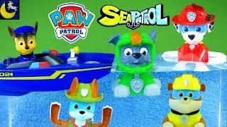 Lots of Paw Patrol Bath Time Toys Sea Patrol Water Squirters Boats Paddling Pups Marshall Chase Toys