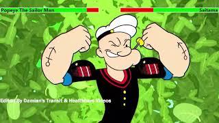 Popeye vs. Saitama with healthbars (1/2)