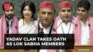 'Jai Bheem, Jai Samajwad…': Yadav clan takes oath as Lok Sabha Members