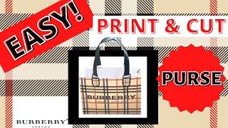 Make a designer Print & Cut cardstock handbag purse with Cricut #diy #cricut #diycrafts