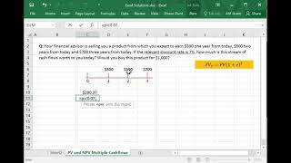 How to Calculate Present Value (PV) and Net Present Value (NPV) in MS Excel