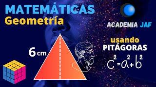 Hallar altura de triángulo equilátero conociendo su lado usando Teorema de Pitágoras