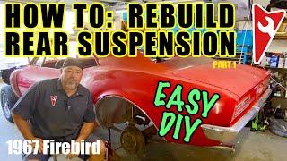 How to Rebuild Rear Suspension - DIY - 1967 Pontiac Firebird Suspension Replacement Shocks, Bushings