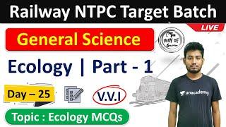 Railway NTPC General Science in Bengali | Ecology MCQs | EVS | Part - 1