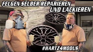 Felgen reparieren und Lackieren! BMW E91 bekommt neue Felgenfarbe. DIY Selbst lackieren lernen!