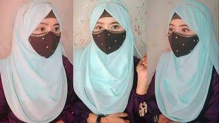 Criss Cross Hijab  Styles 2024 With Hair Bands | Cute And Stylish Party Wear Hijab Tutorial |
