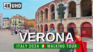 VERONA Walking Tour 4K  ITALY 2024  ROMEO & JULIET Stage