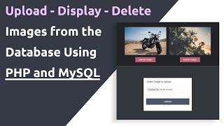 Upload - Display and Delete Images from the Database in PHP | PHP and MySQL Tutorial