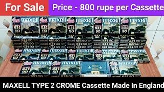 MAXELL SEAL PACKED Crome Cassette Type 2 Blank Cassette Made In England Contact number - 8750424840