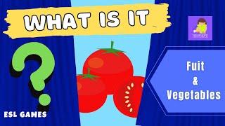 What's this? – Fruit and Vegetables | English Vocabulary Guessing Game for kids (ESL)