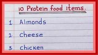 Protein Food items | 10 Protein Food items name | Body building food | in English