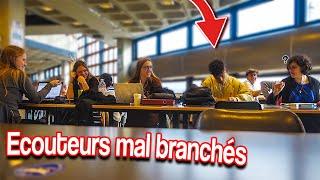 Écouteurs mal branchés à la Bibliothèque - PRANK