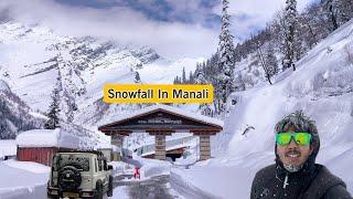 Manali Best Snow Point || Manali Snowfall updated || Manali To sissu Road Conditions || Snowfall ||